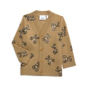 Burberry Kids Beige Bear Print Sweater